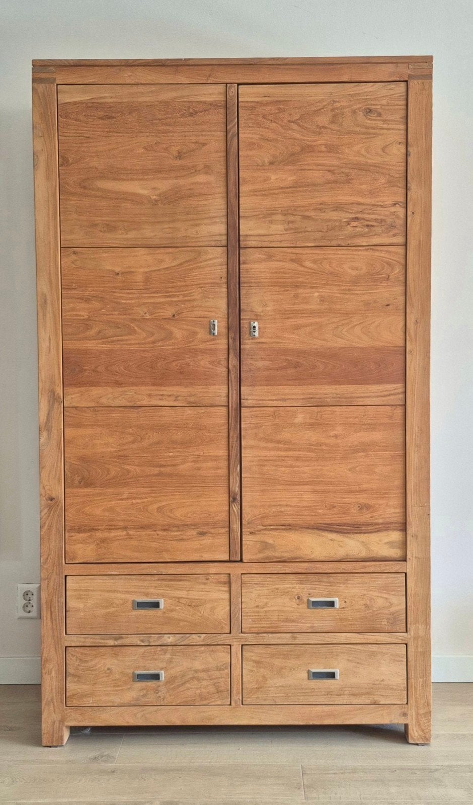 Henders & Hazel Teak Houten Kast - 115x200x45 cm, Ophalen, Zo goed als nieuw