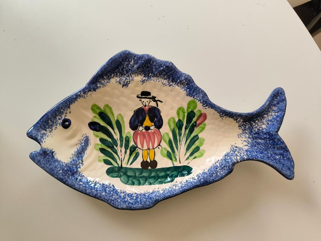 Vintage visschaal, Huis en Inrichting, Keuken | Servies, Ophalen of Verzenden, Overige stijlen, Aardewerk, Schaal of Schalen