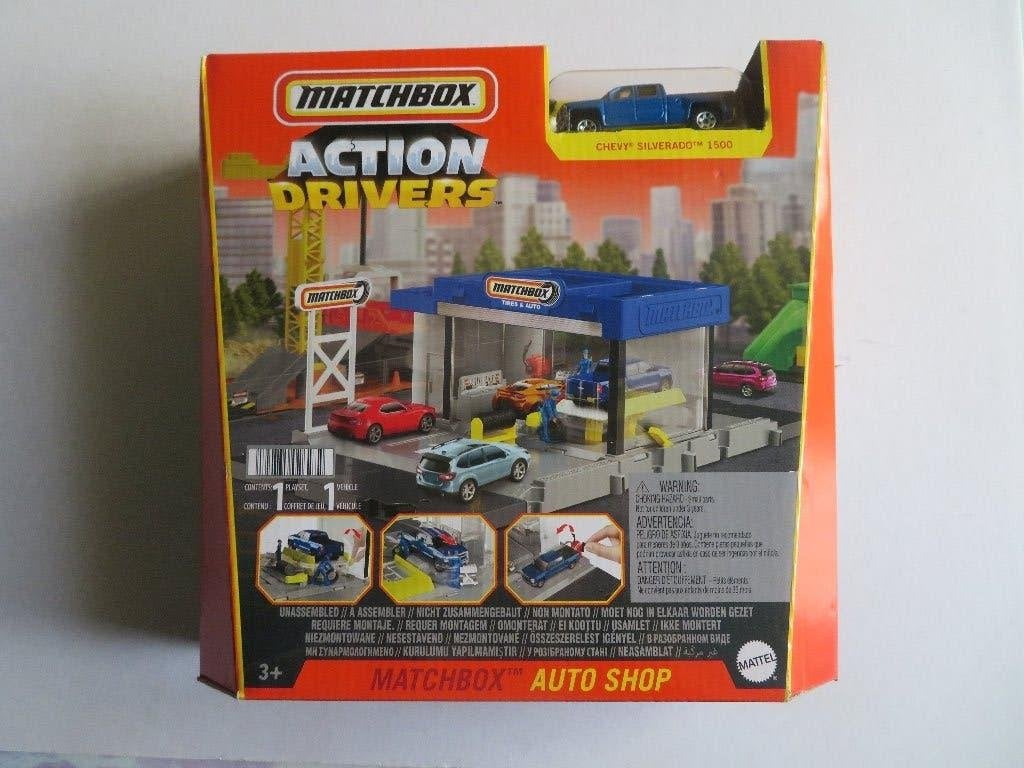 MATCHBOX - ACTION DRIVERS --- AUTO SHOP, Ophalen of Verzenden, Jongen