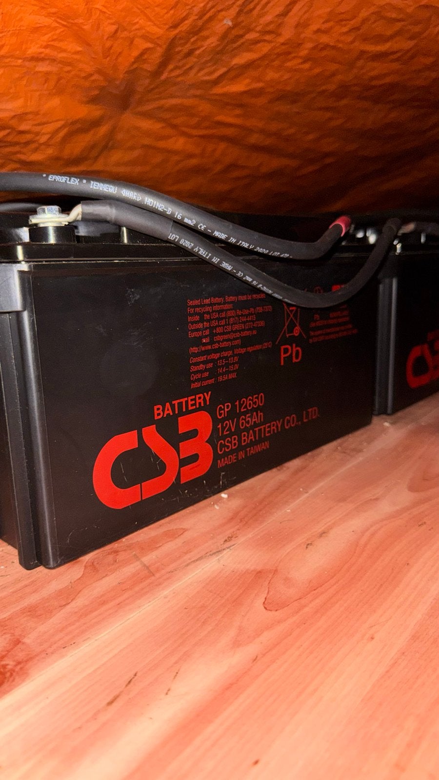 CSB GP 12650 Loodaccu 12V 65Ah - Gebruikt, Auto-onderdelen, Accu's en Toebehoren, Ophalen, Gebruikt, Universele onderdelen