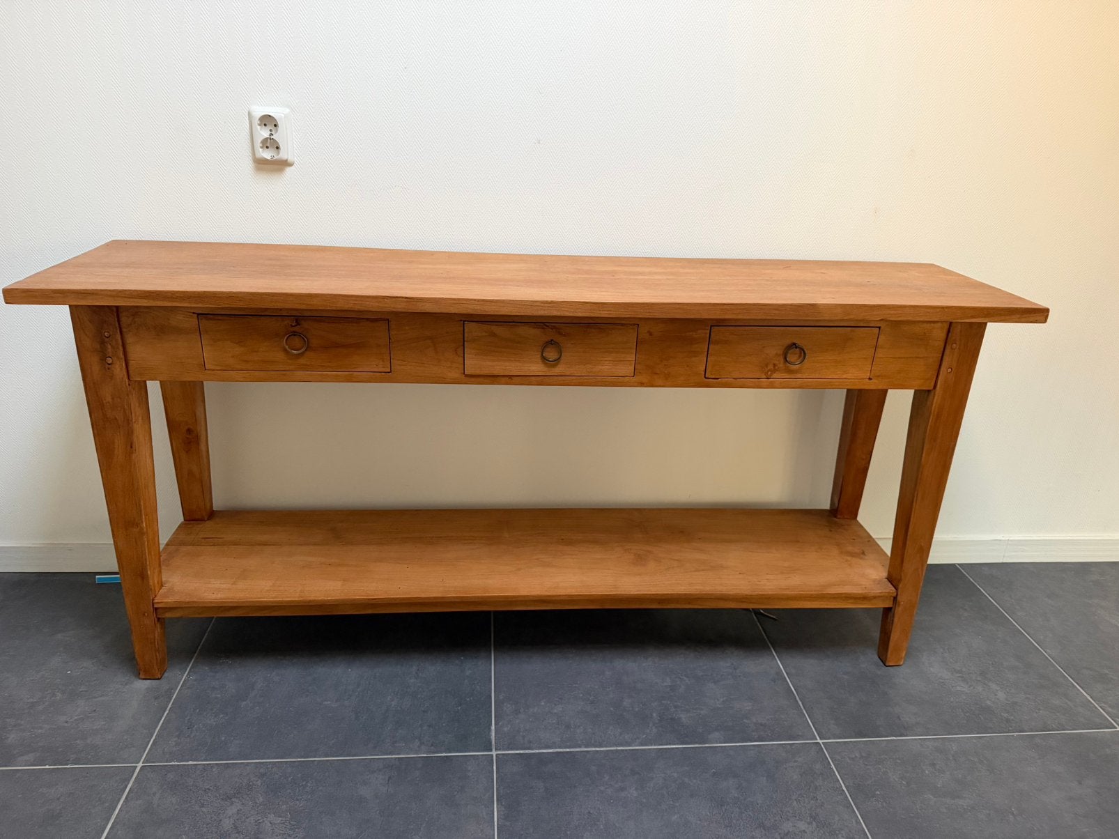 Sidetable, Huis en Inrichting, Ophalen, Gebruikt, Teakhout, 150 tot 200 cm