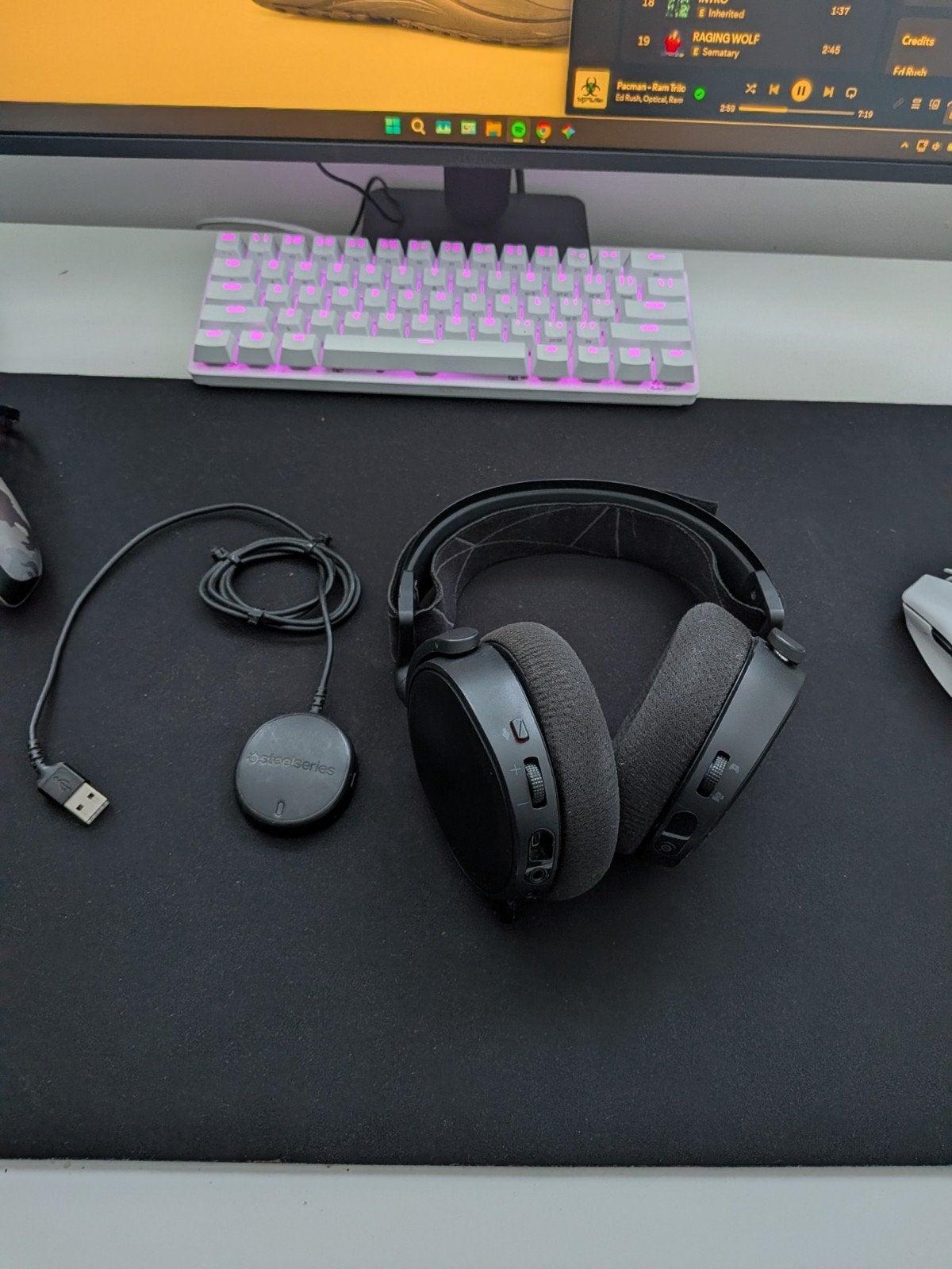 Steelseries Arctis 7 Gaming Headset - Zwart, Ophalen of Verzenden, Steelseries, Draadloos, Zwart