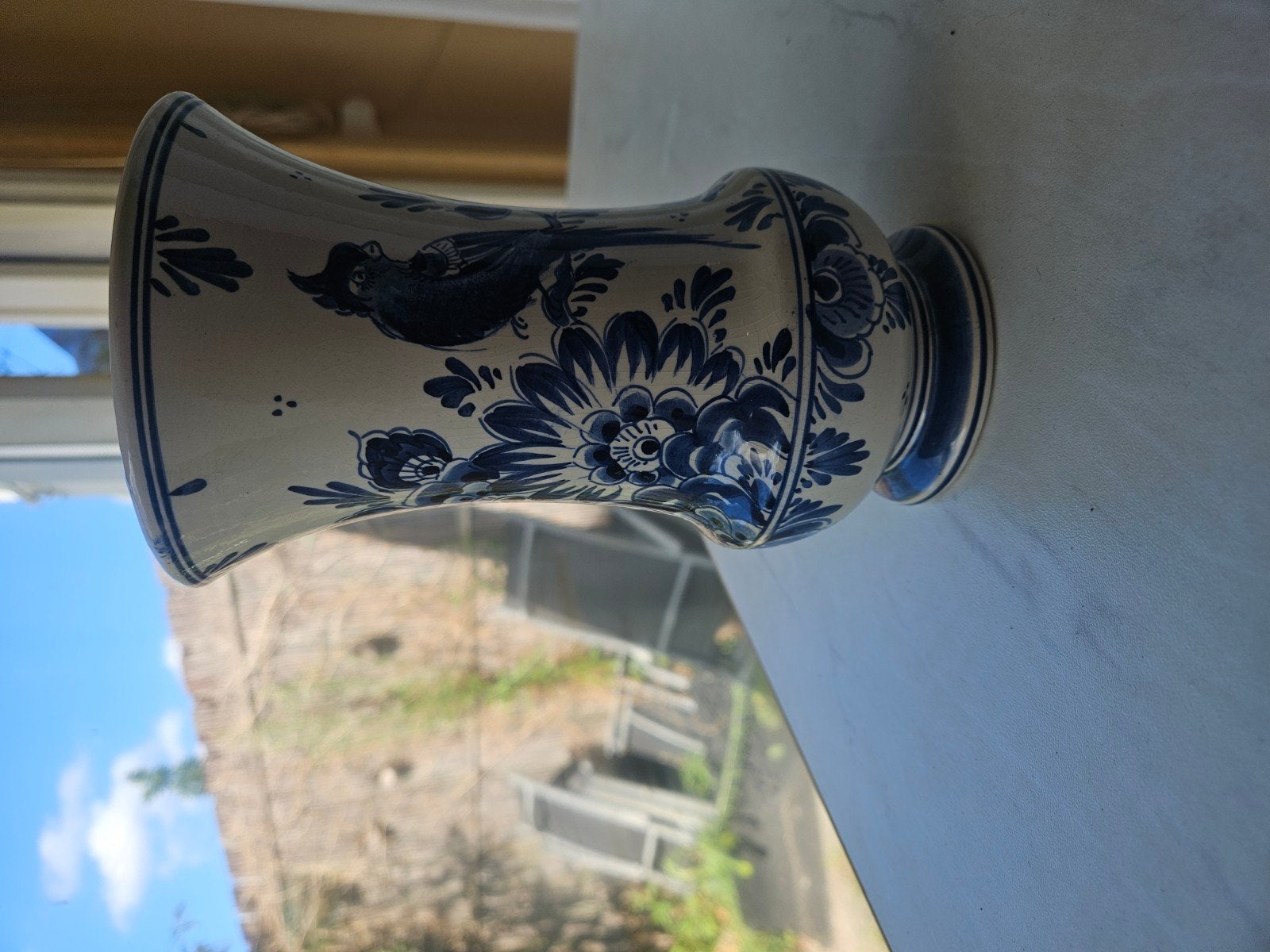 Delfts Blauw vaas en doosje handgeschilderd, Antiek en Kunst, Antiek | Vazen, Ophalen