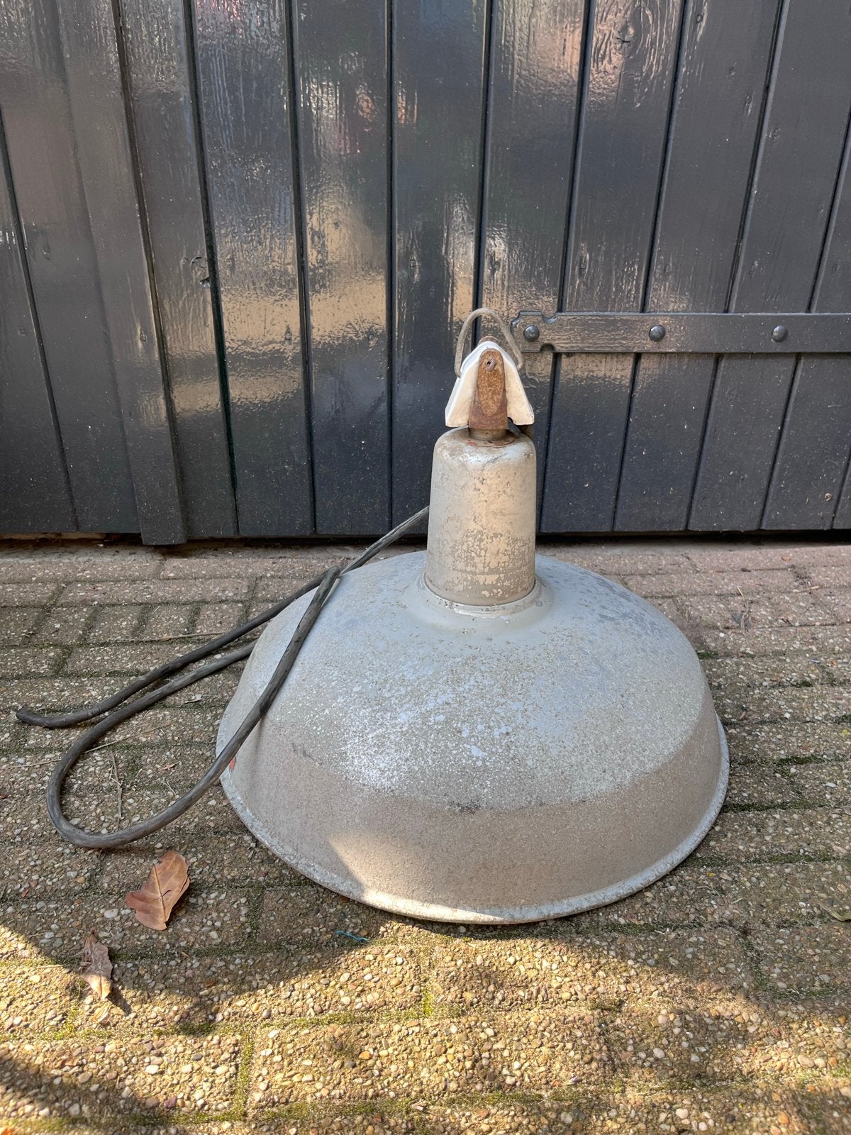 Vintage Industriële Hanglamp fabriekslamp, Ophalen of Verzenden