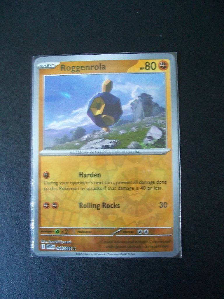 1436: Nieuwe Pokemonkaart holofoil ROGGENROLA HP80 (048/086), Verzenden, Nieuw, Losse kaart, Foil