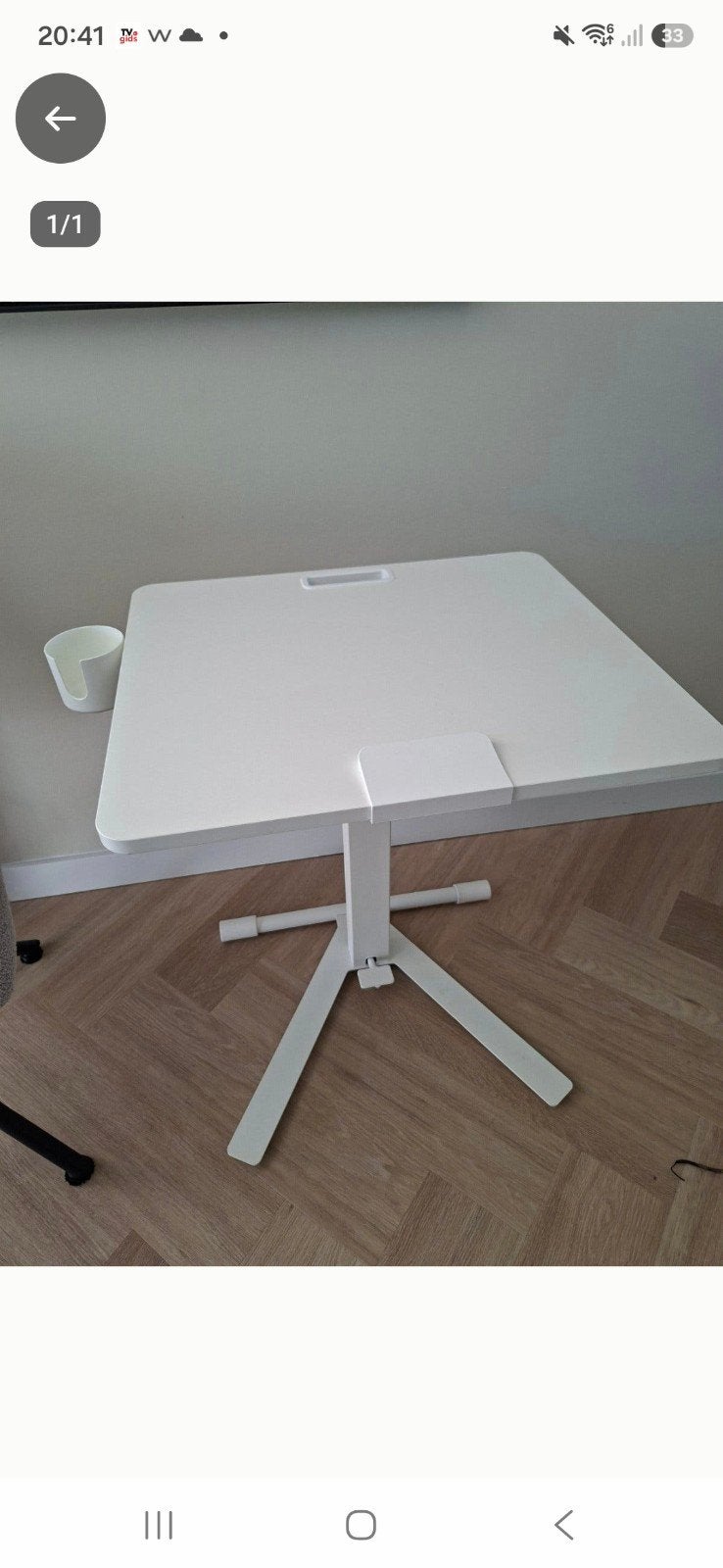 Verstelbaar bureau, laptoptafel, Tuin en Terras, Ophalen, Zo goed als nieuw