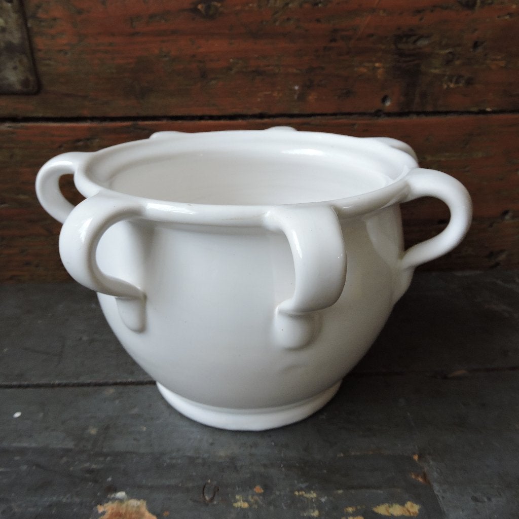Pot Delfts wit porselein 7 oren pot bloempot, Ophalen of Verzenden