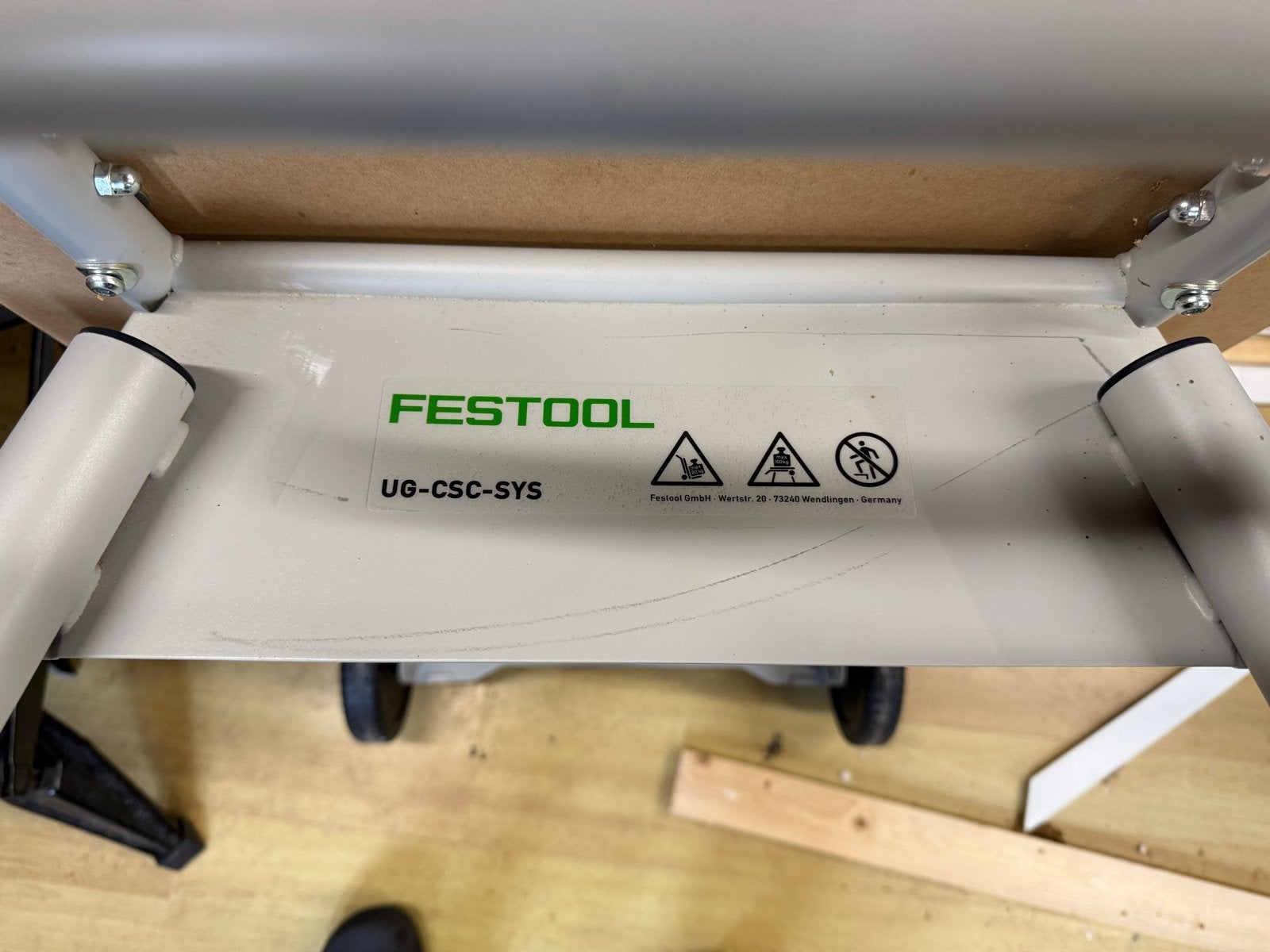 Festool UG-CSC-SYS Onderstel voor zaagtafel, Ophalen, Zo goed als nieuw, 70 tot 120 cm, Inklapbaar
