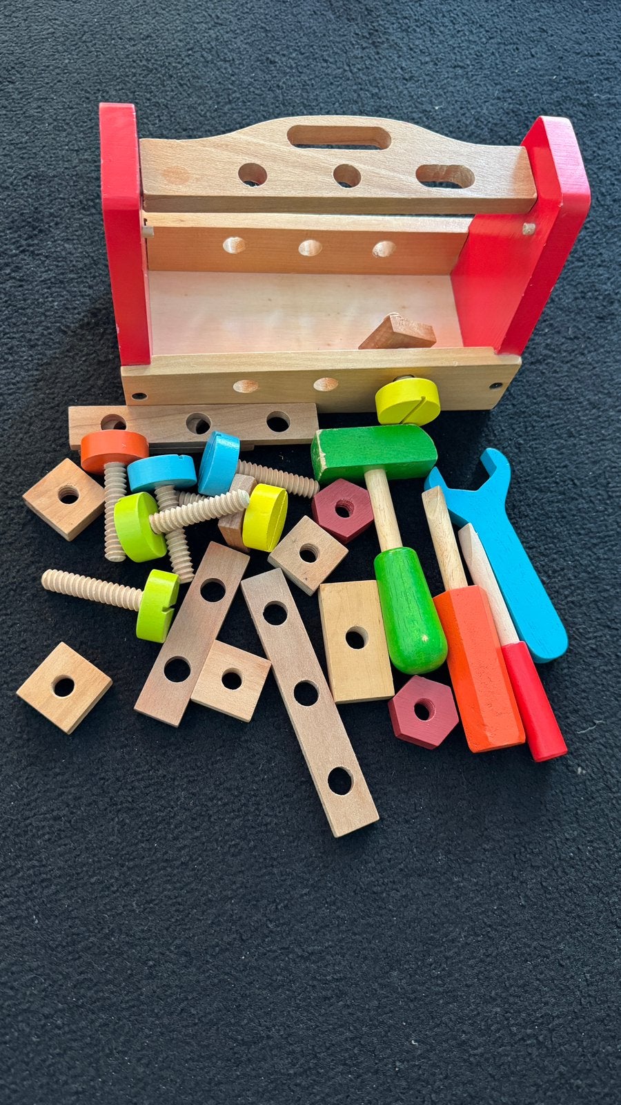 Houten gereedschapskist gereedschap educatief speelgoed, Ophalen of Verzenden, Gebruikt, Overige typen