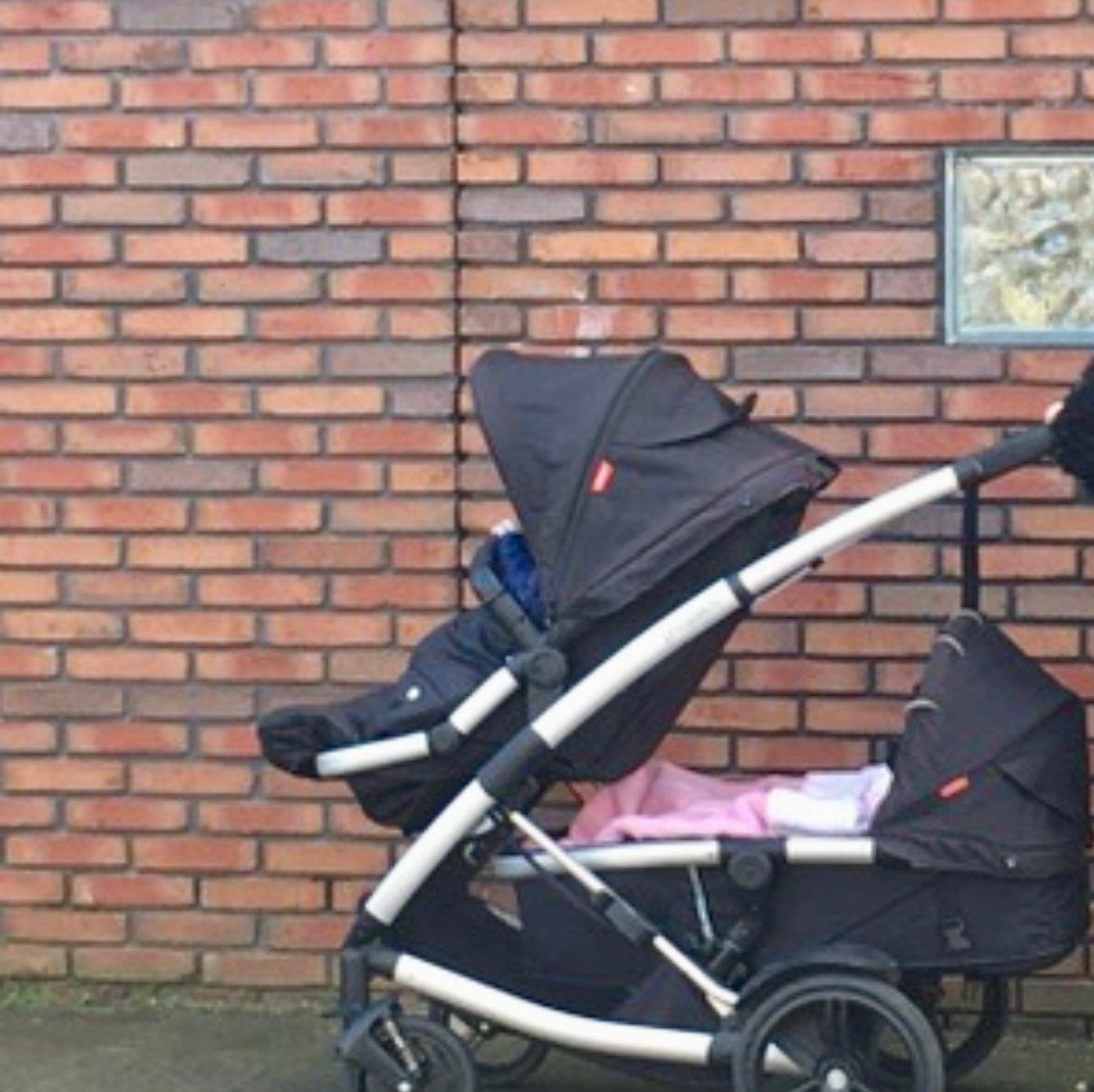 Duo kinderwagen phill and teds, Gebruikt, Combiwagen, Verstelbare duwstang, Ophalen