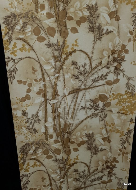 12411 Vintage natuur takjes plantjes behang swiet, Ophalen of Verzenden, Oranje