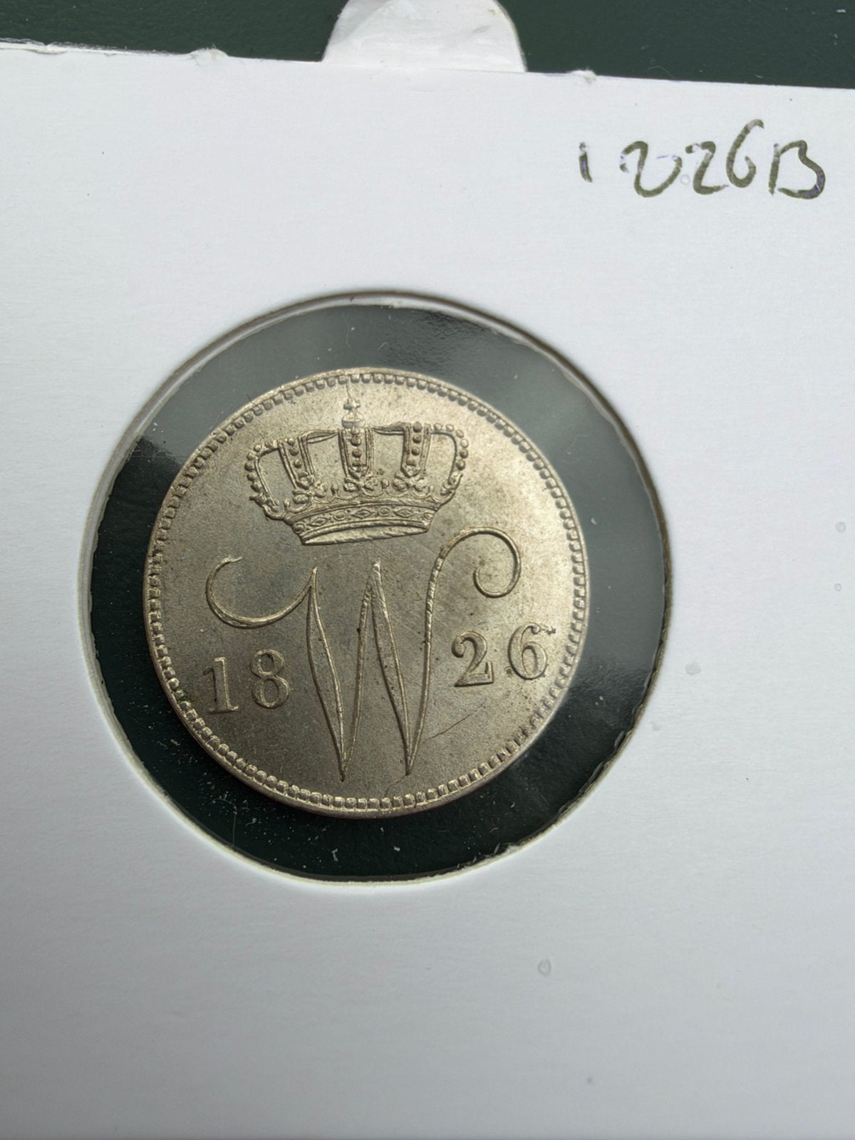 Kwartje Willem I 1826B, Zilver, 25 cent, Ophalen of Verzenden, Koning Willem I