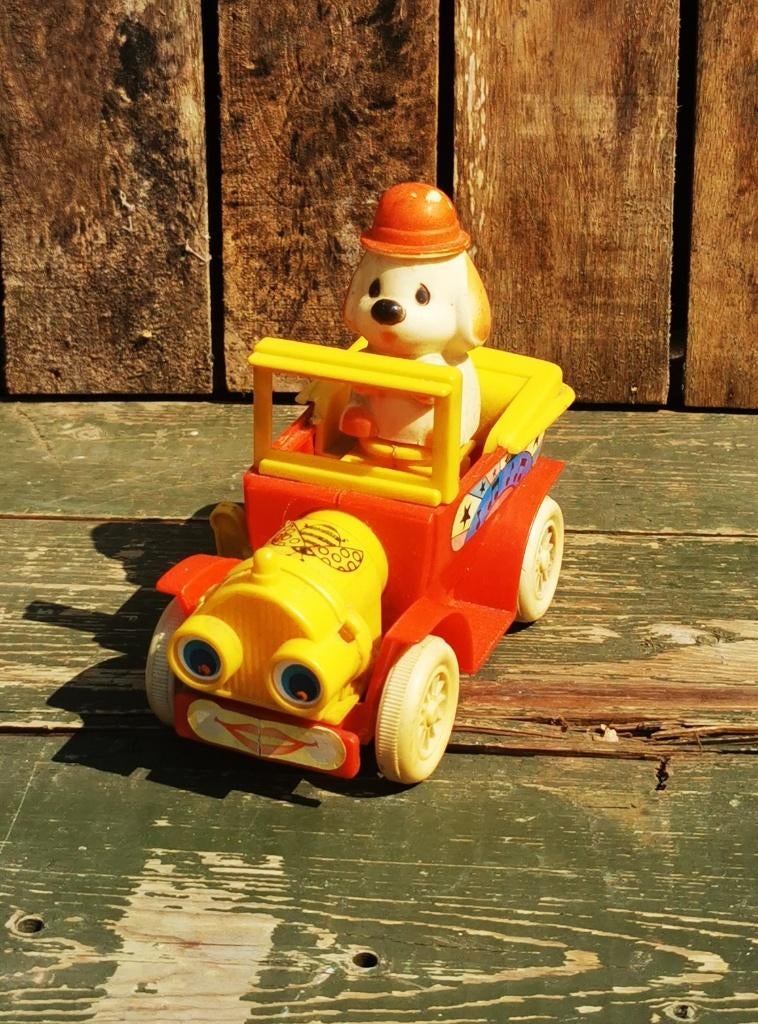 Vintage Jimson Toot Toot - Hond in opwindbare auto, Ophalen of Verzenden, Overige typen