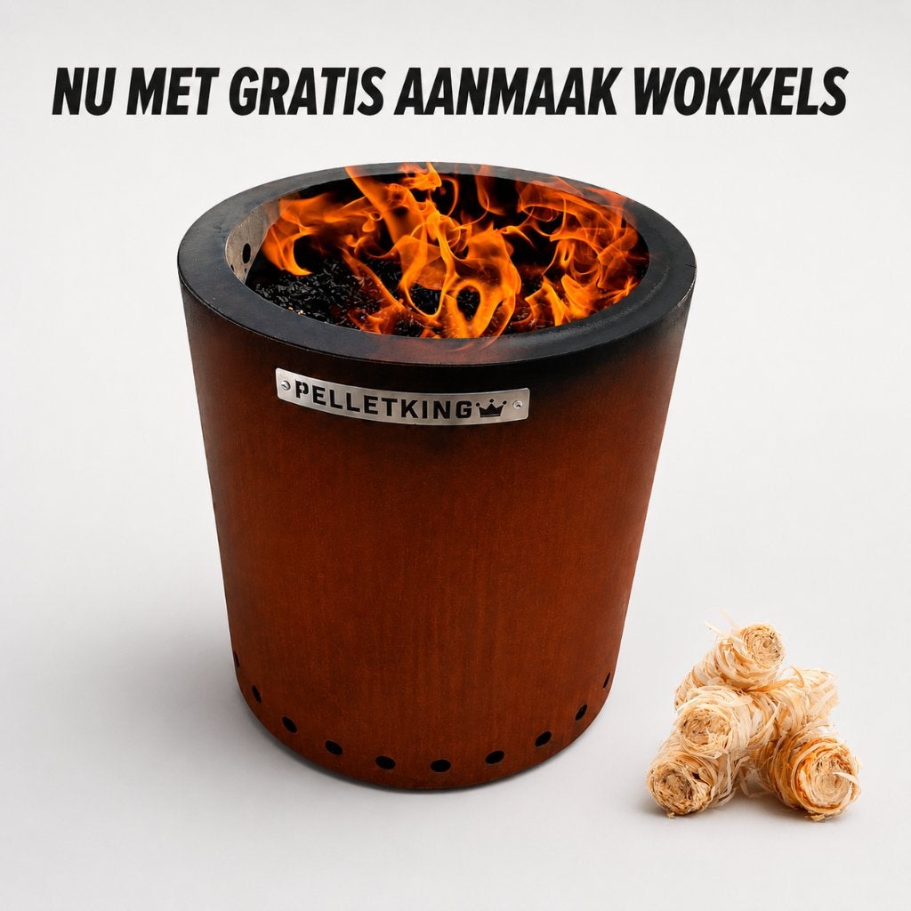 rookloze vuurkorf xxl Cortenstaal Gratis aanmaak wokkels, Verzenden, Nieuw, Vuurkorf