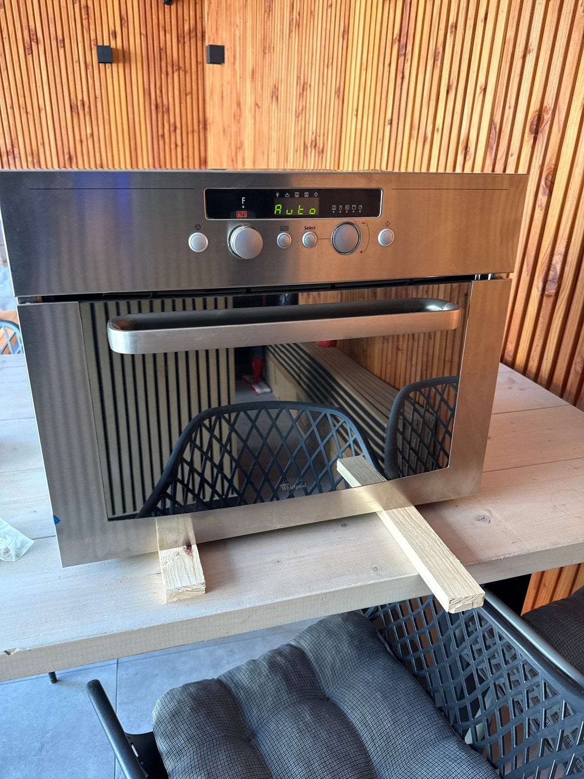 Inbouw combimagnetron - Whirlpool - RVS, Witgoed en Apparatuur, Ophalen, Combimagnetron, 60 cm of meer, Grill