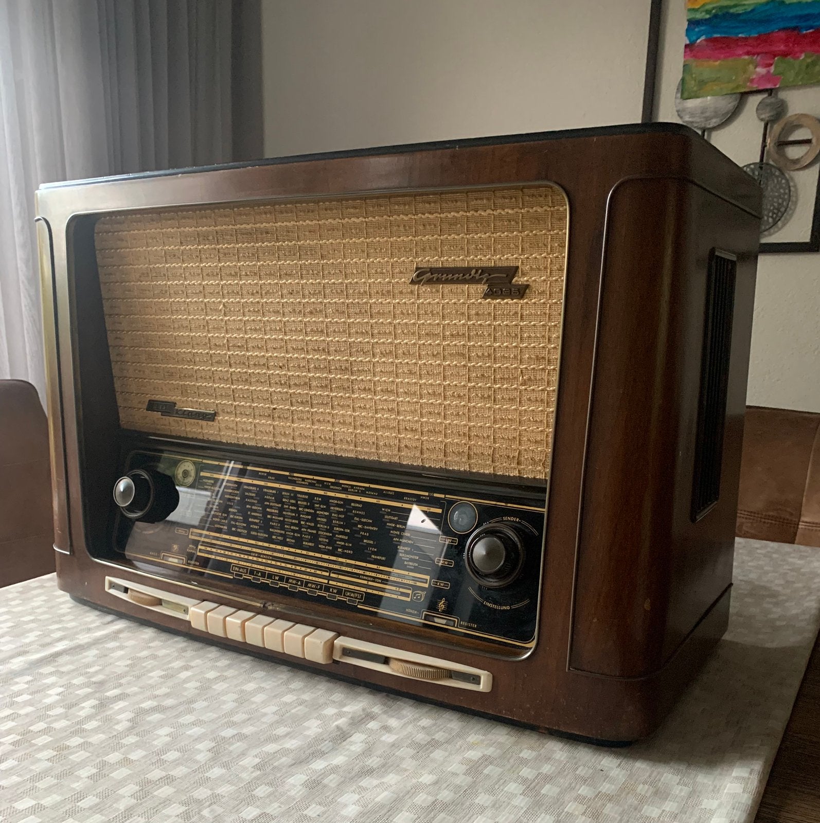 Oude radio Grundig, Antiek en Kunst, Ophalen
