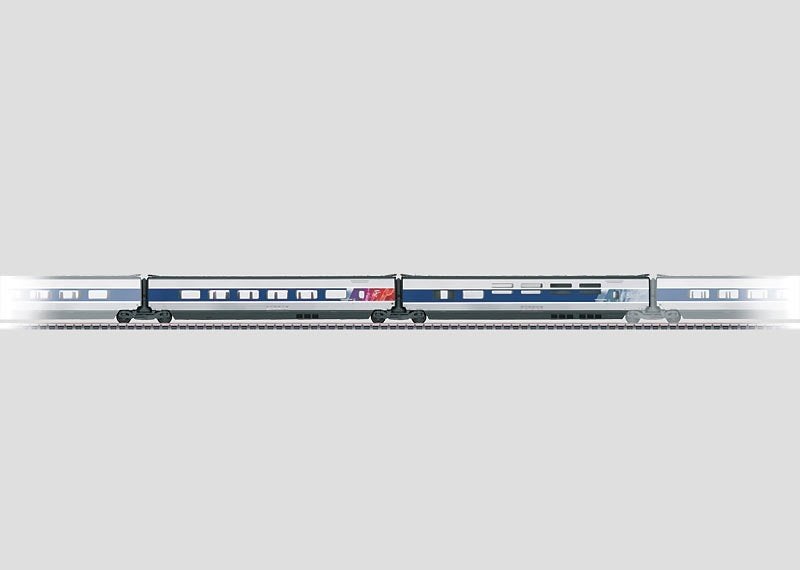 Marklin H0 43440 Set uitbreidingsrijtuigen 3 voor de TGV POS, Wisselstroom, Ophalen of Verzenden, Märklin, Nieuw