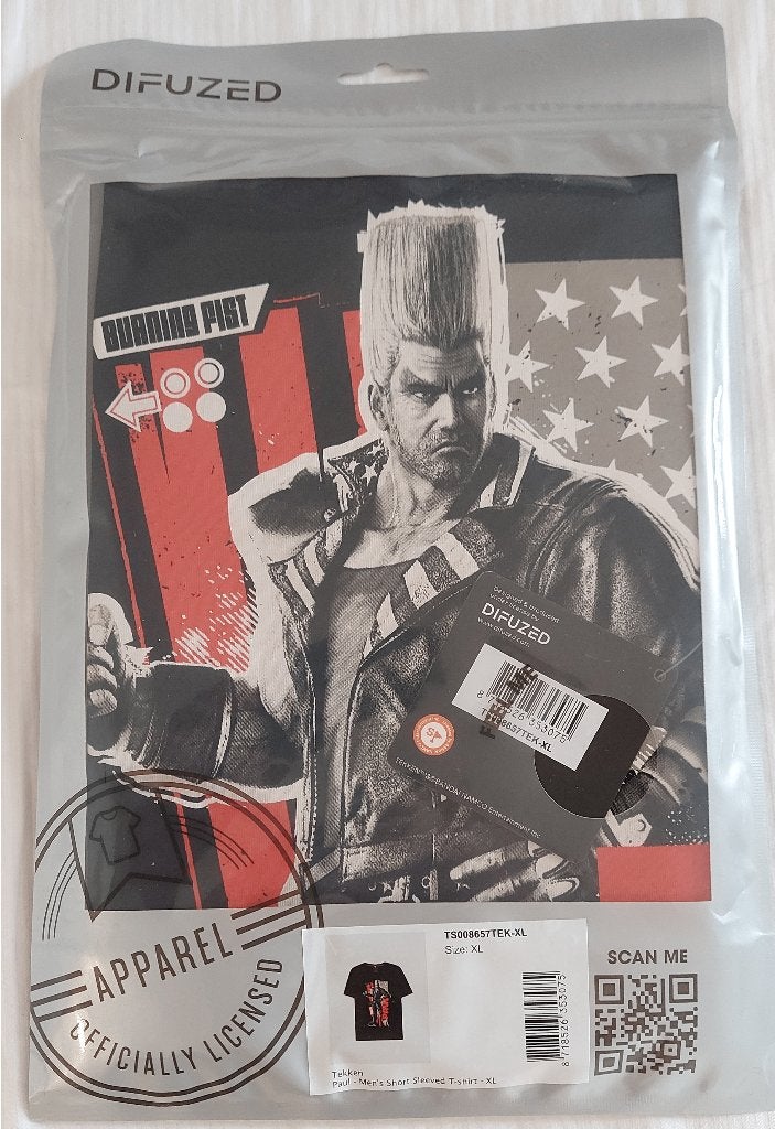 Tekken Paul Phoenix Shirt XL | Difuzed | Nieuw & Ongebruikt, Zwart, Ophalen of Verzenden, Difuzed, Maat 56/58 (XL)