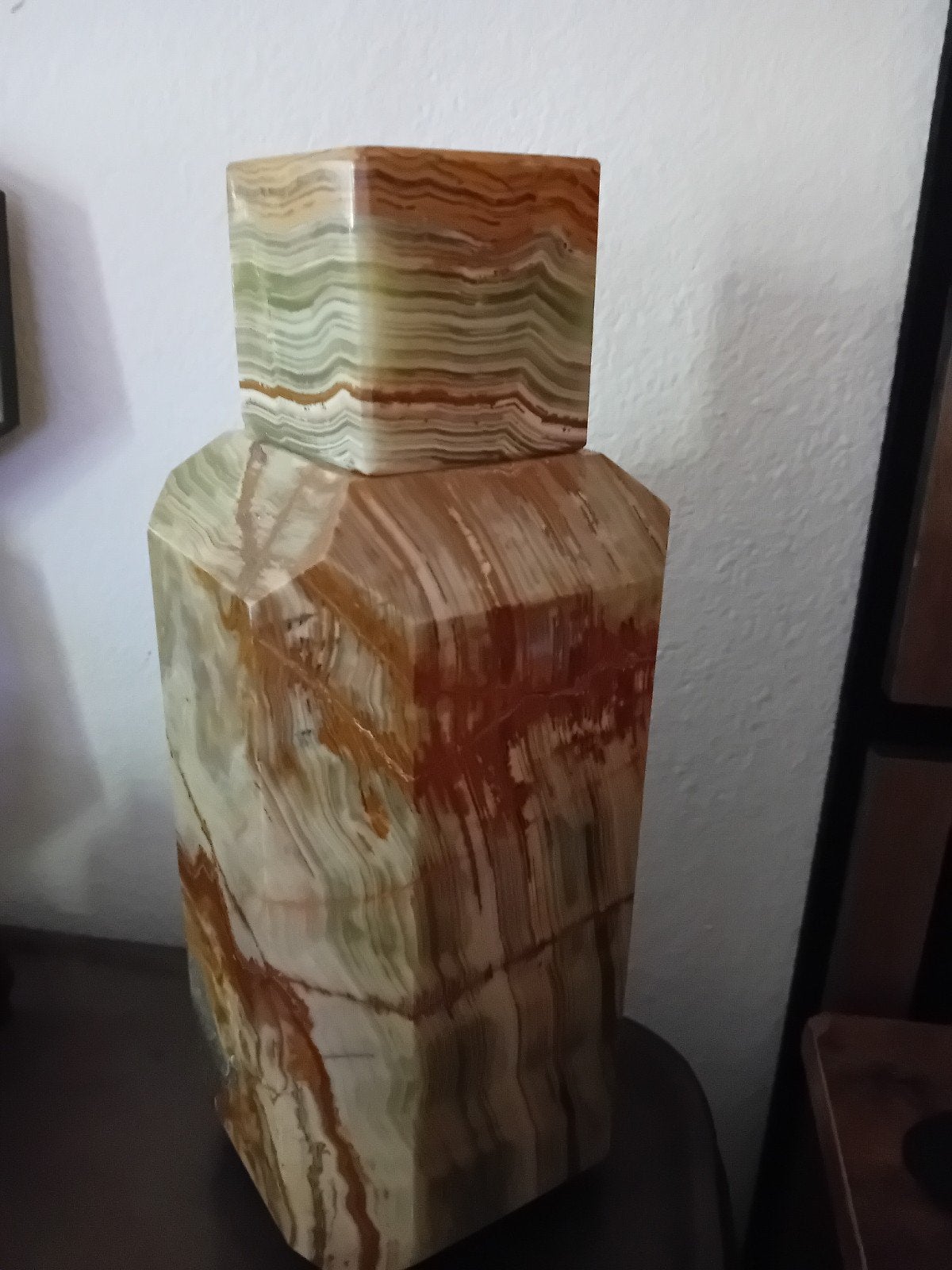 Mooie  Onyx stenen vaas, Ophalen of Verzenden