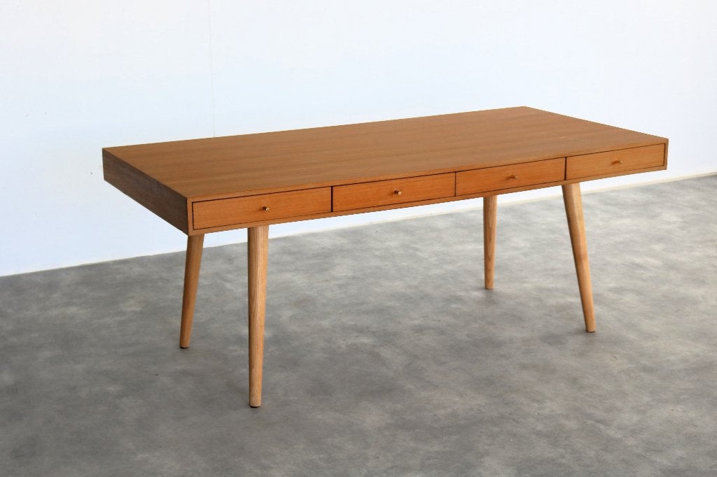 vintag eettafel | tafel | bureau | Deens, Huis en Inrichting, Tafels | Eettafels, Gebruikt, Glas, ., 150 tot 200 cm