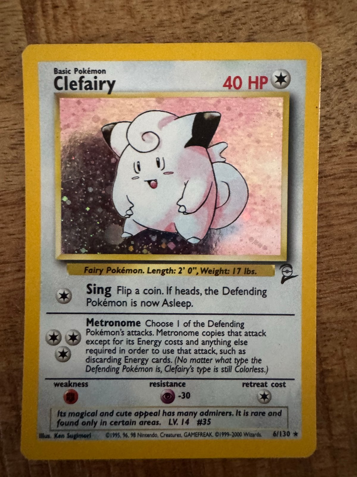 Pokémon Clefairy 6/130 Base 2  Holo Foil Kaart, Ophalen of Verzenden, Losse kaart, Foil