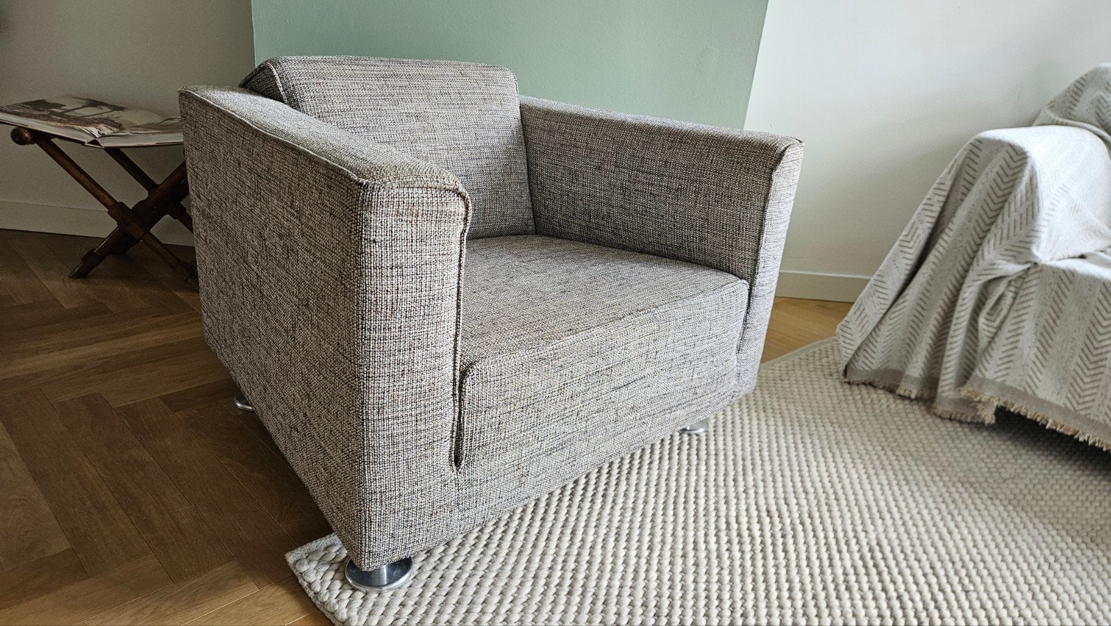 Design on Stock - Fauteuil + Hocker Combi - 'Blizz', Ophalen, Gebruikt, 75 tot 100 cm, 75 tot 100 cm