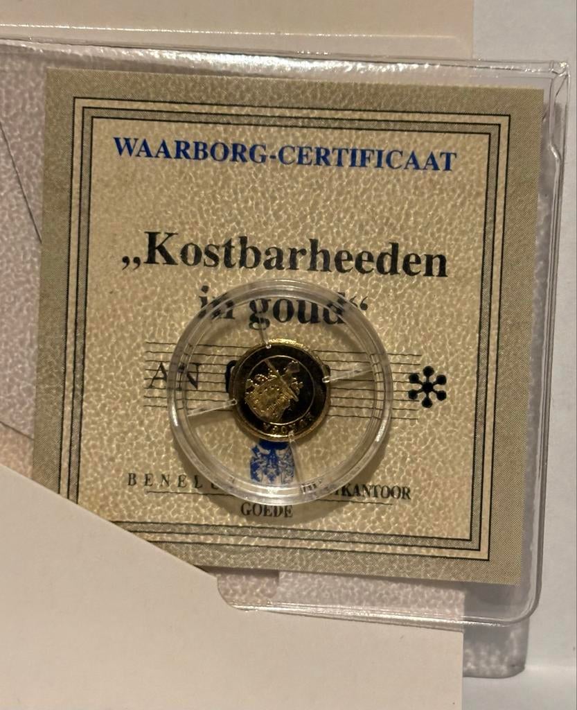 Gouden munt 'Kostbaarheden in goud' met certificaat, Ophalen of Verzenden, Overige waardes, Losse munt, Goud