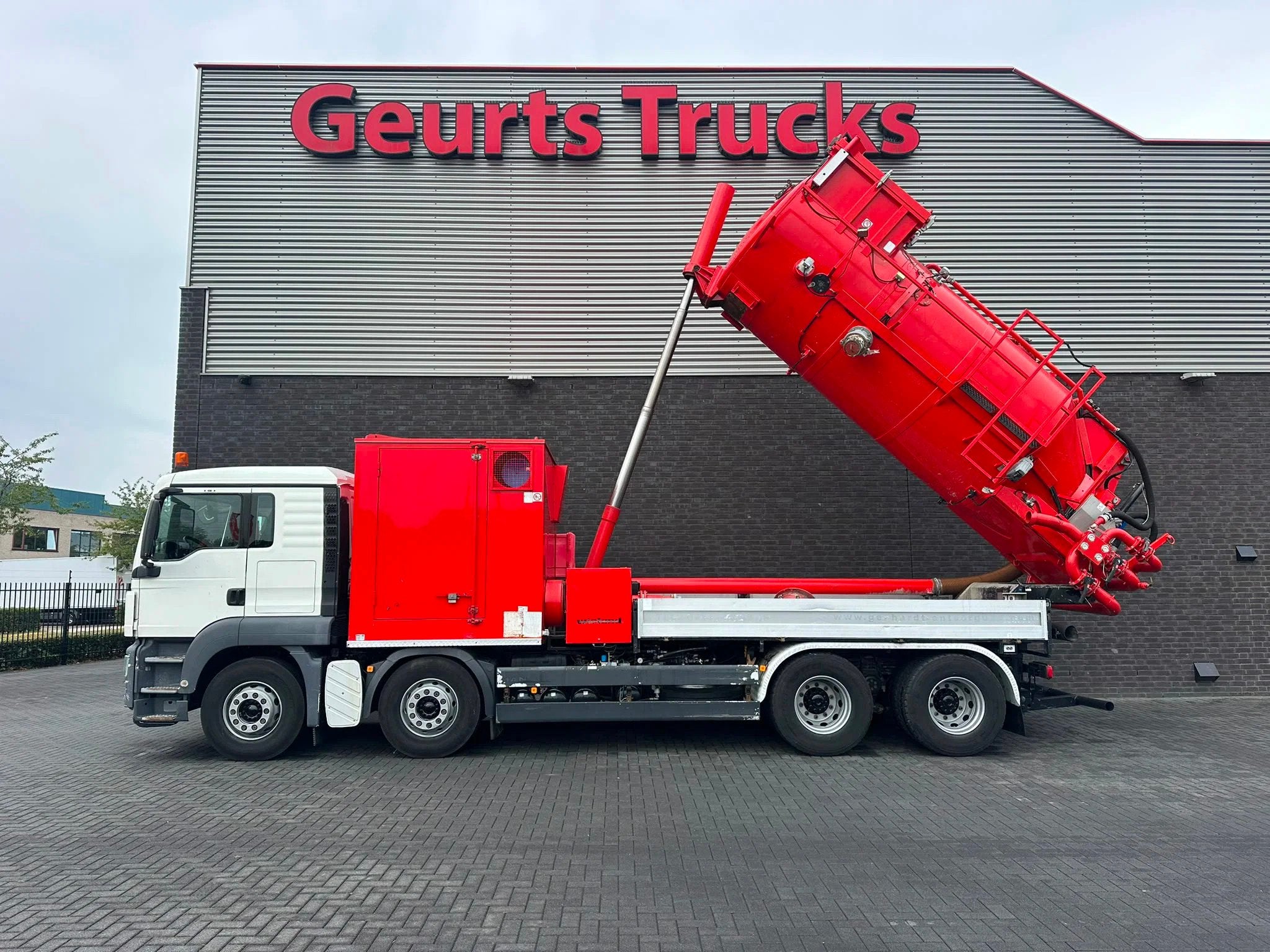 MAN TGS 35.400 BB 8X4 + WIELAND B.V BB.8200/TG DROGESTOFFEN, Euro 5, Achterwielaandrijving, MAN, Wit