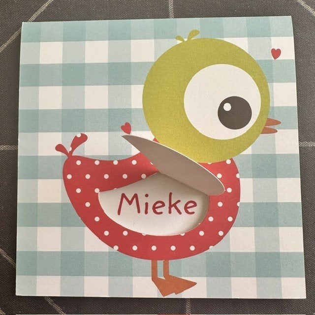 Geboortekaartje  Mieke 3-2-2012 , Baby Folly Buromac, Ophalen of Verzenden, 2000 tot heden, Geboortekaartje