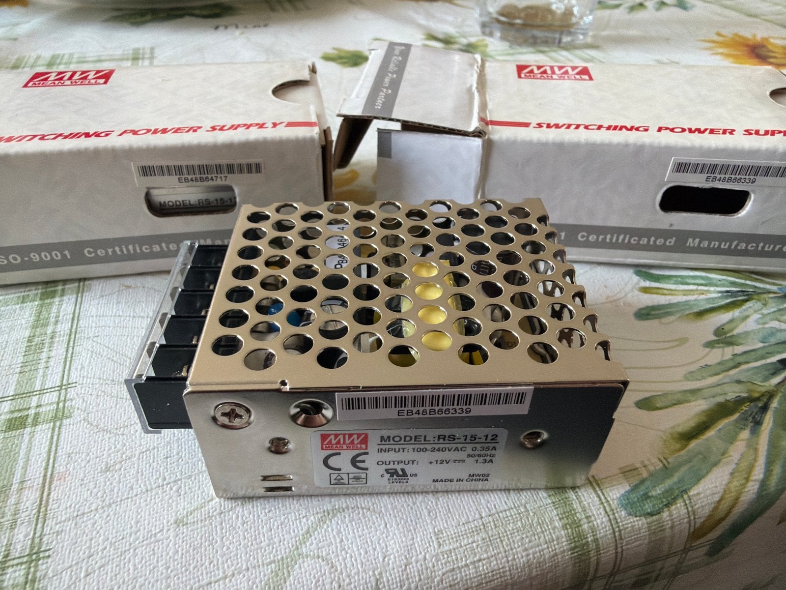 Mean Well RS-15-12 Schakelende Voeding 12V 1.3A ( 2 stuks ), Computers en Software, Interne voedingen, Nieuw, Ophalen