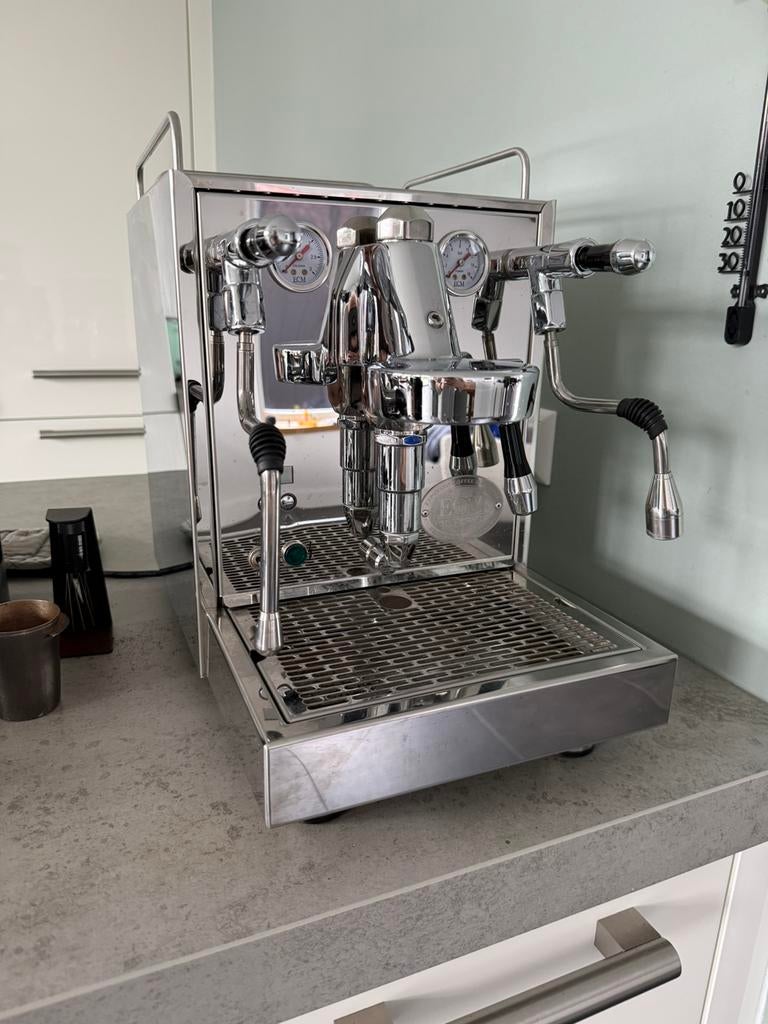 ECM Mechanika Max espressomachine met Mazzer Super Jolly, Stoompijpje, Espresso apparaat, Zo goed als nieuw, 2 tot 4 kopjes