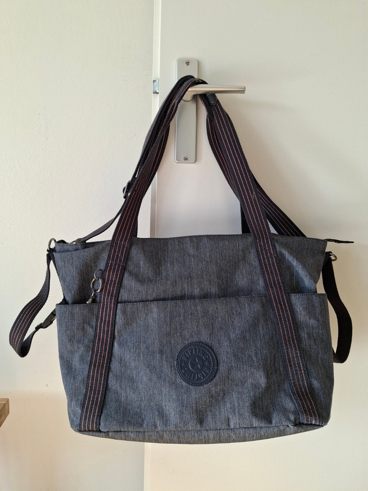 Kipling schoudertas / luiertas donkergrijs, Ophalen of Verzenden, Gebruikt, Schoudertas