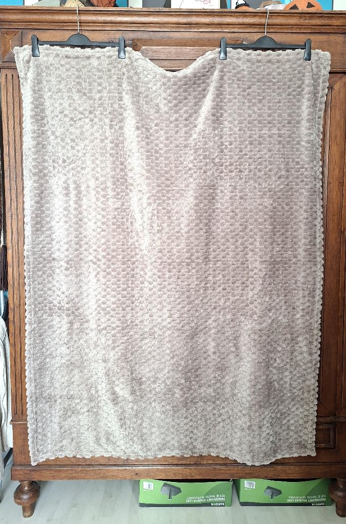 Taupe flannel fleece plaid van Byrklund, Ophalen of Verzenden, Zo goed als nieuw