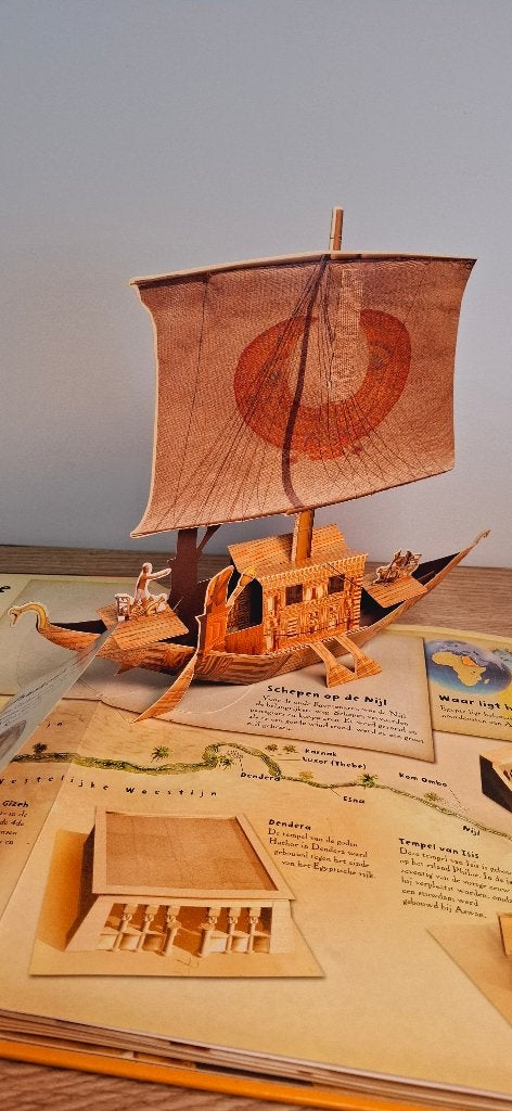 kinderboek: Het oude egypte pop-up boek, Boeken, Non-fictie, Diverse auteurs, Ophalen of Verzenden, Zo goed als nieuw