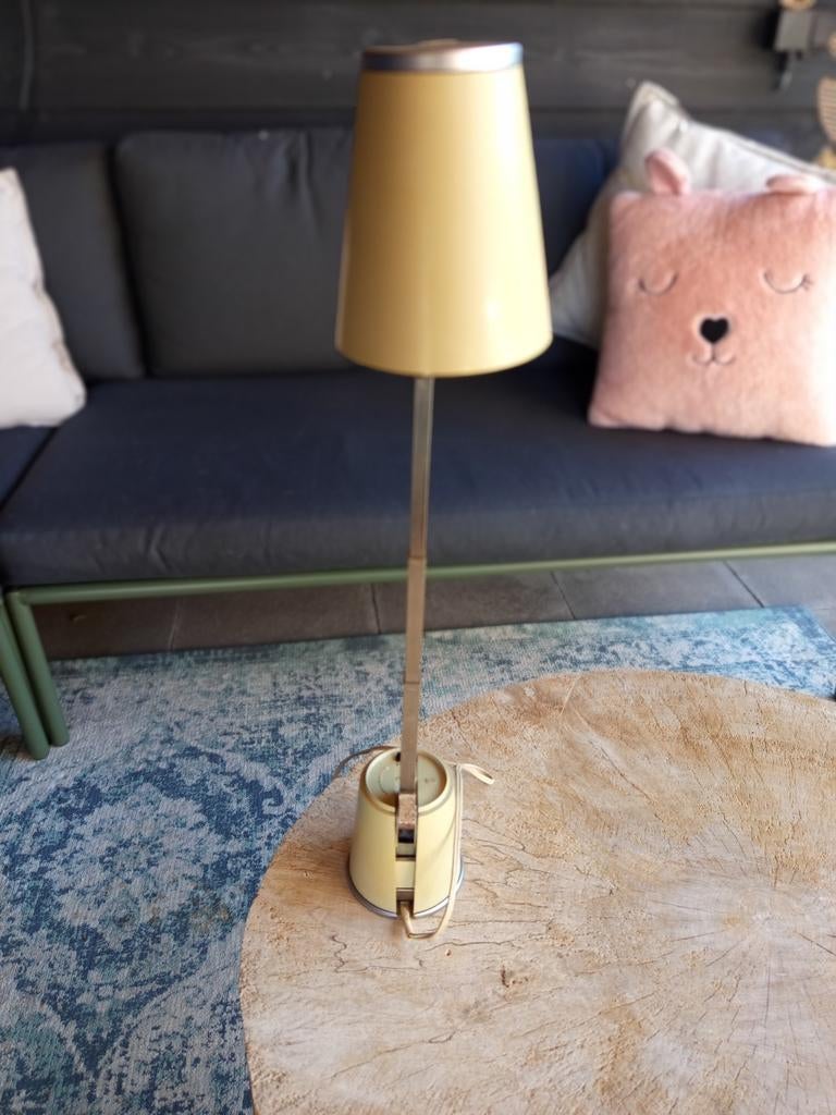Vintage Lampetta Opvouwbare Burolamp - Geel, Ophalen of Verzenden