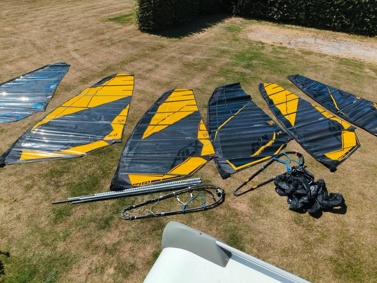 Surfzeilen point7 acx, 7 en7.5. mast. vinnen, Watersport en Boten, Windsurfen, Ophalen of Verzenden, Gebruikt, Giek