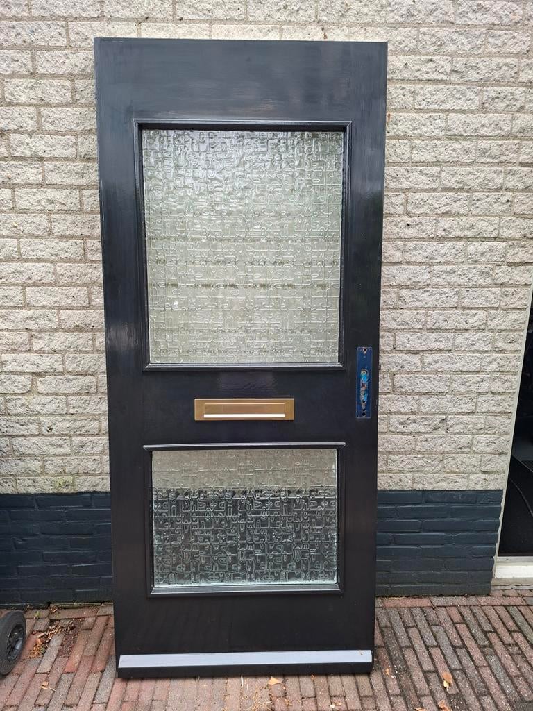 Hardhouten buitendeur., Ophalen of Verzenden, Gebruikt, Buitendeur, 200 tot 215 cm