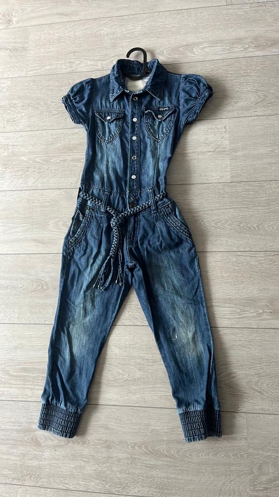 Spijkerpak jumpsuit vingino 116, Ophalen of Verzenden, Gebruikt, Meisje