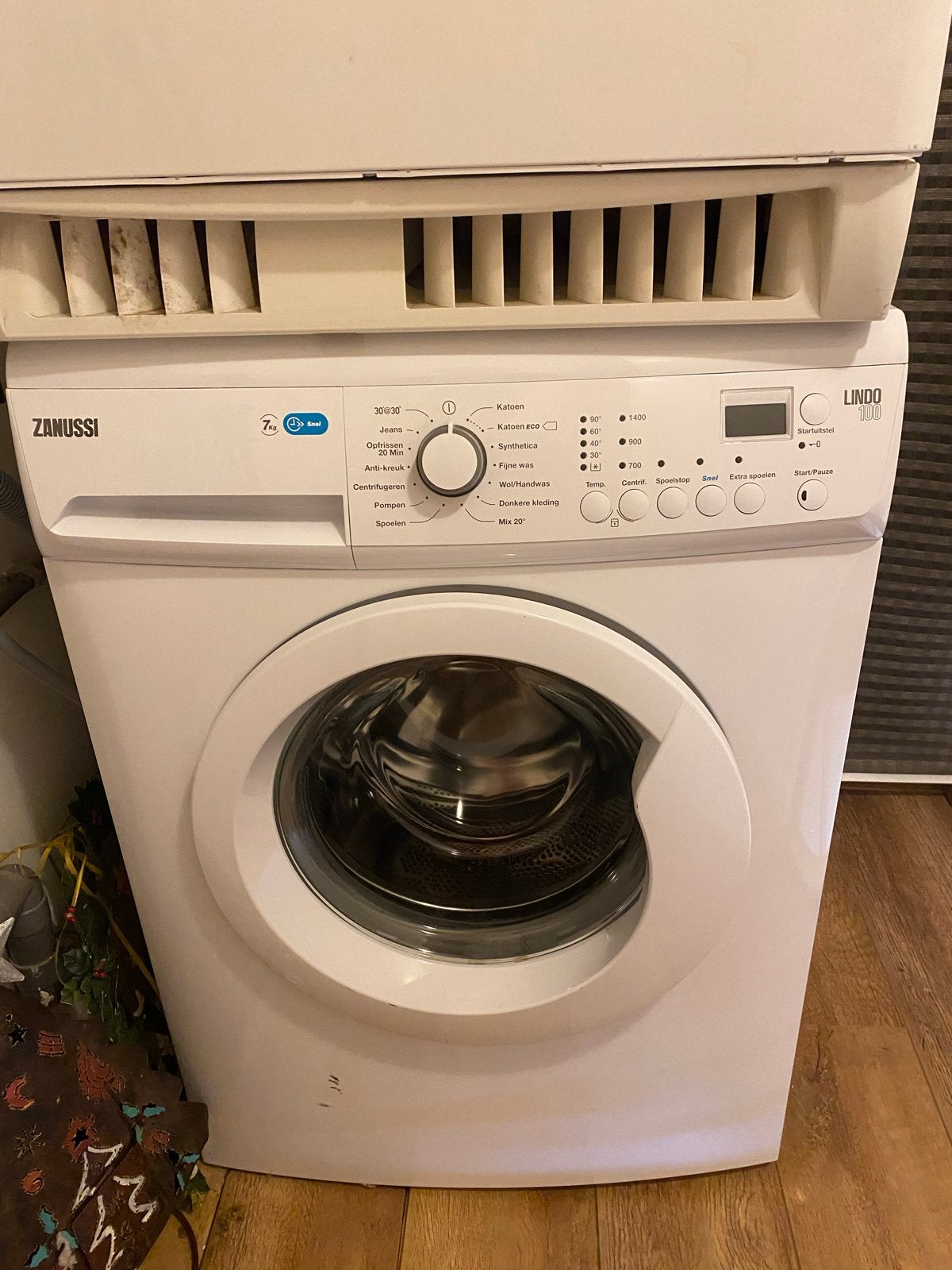 Zanussi Lindo 100 Wasmachine 7kg, Ophalen, 6 tot 8 kg, Voorlader, Kort programma