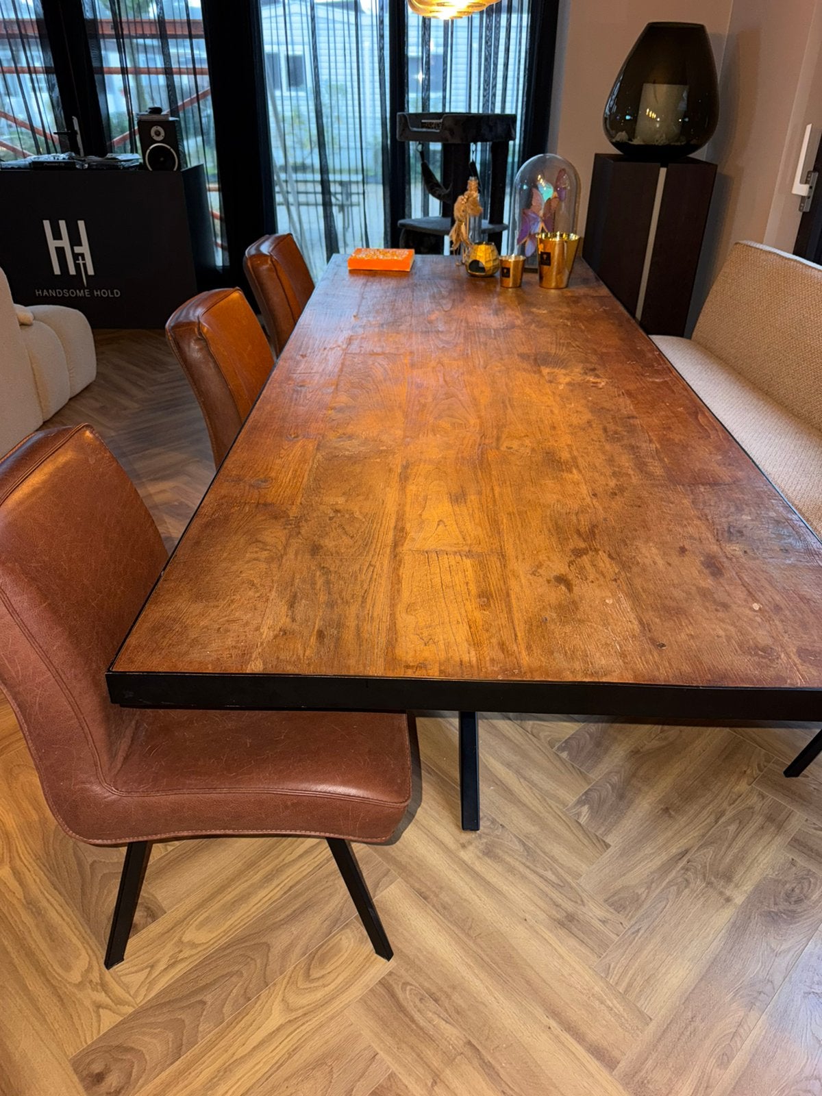 Gave dining table 260 spider legs, Ophalen, 200 cm of meer, 50 tot 100 cm, Zo goed als nieuw