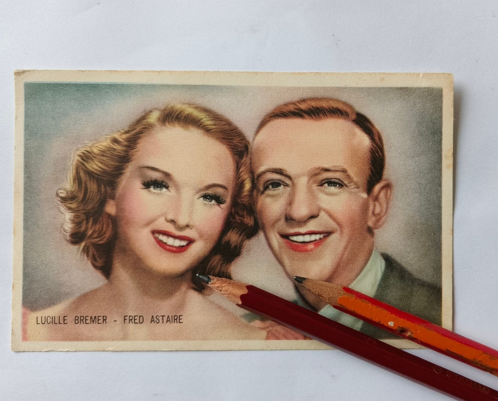 Fred Astaire Lucille Bremer foto prent KWATTA chocola, Gebruikt, Foto, Ophalen of Verzenden, 1940 tot 1960
