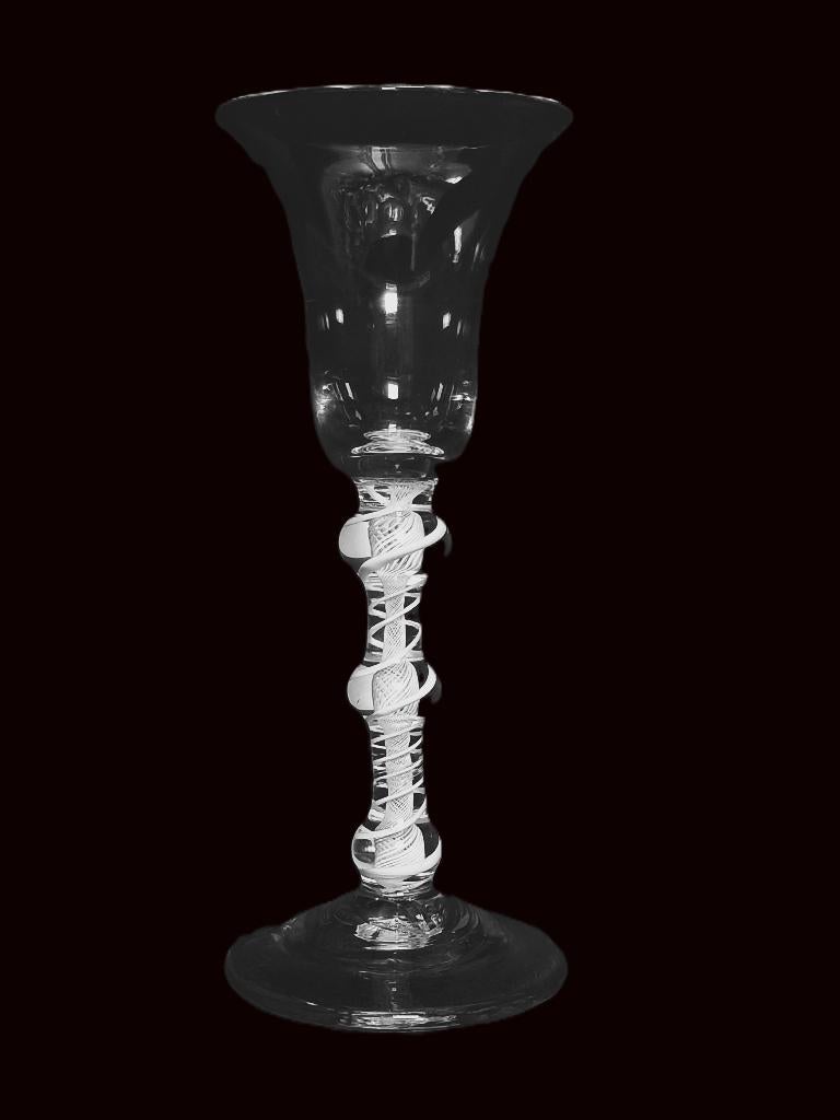 Georgisch wijnglas, drie knopen c1760, Ophalen of Verzenden