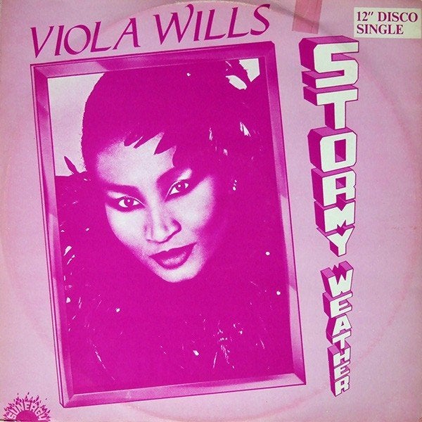 Viola Wills ‎  Stormy Weather  maxi single, Gebruikt, Ophalen of Verzenden, Beschermende buitenhoes, 12 inch