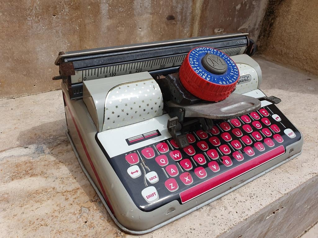 Prachtige Antieke Vintage Tin Toy Typewriter / typemachine, Ophalen of Verzenden