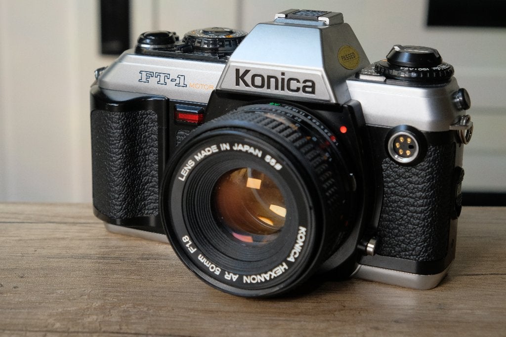 Konica FT-1 + AR 50mm f1.8, Ophalen of Verzenden, Gebruikt, Spiegelreflex, Konica