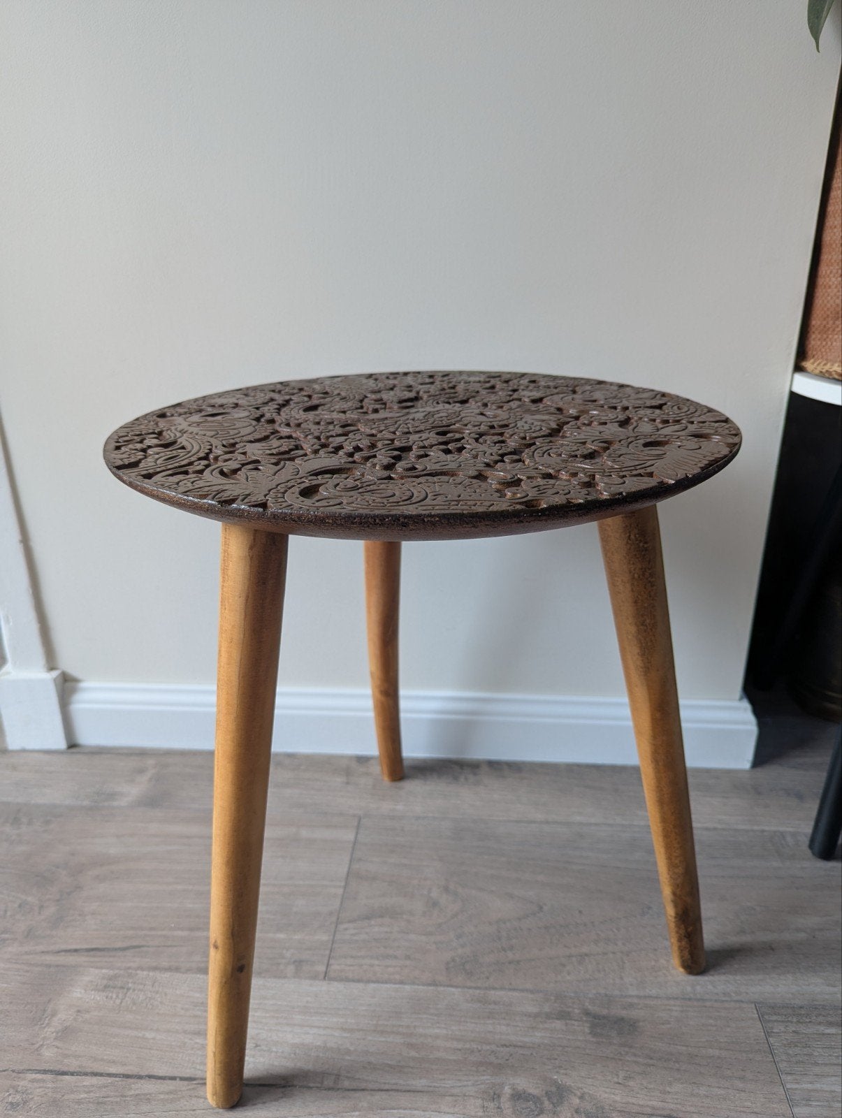 Boho bijzettafel, Ophalen of Verzenden, Hout