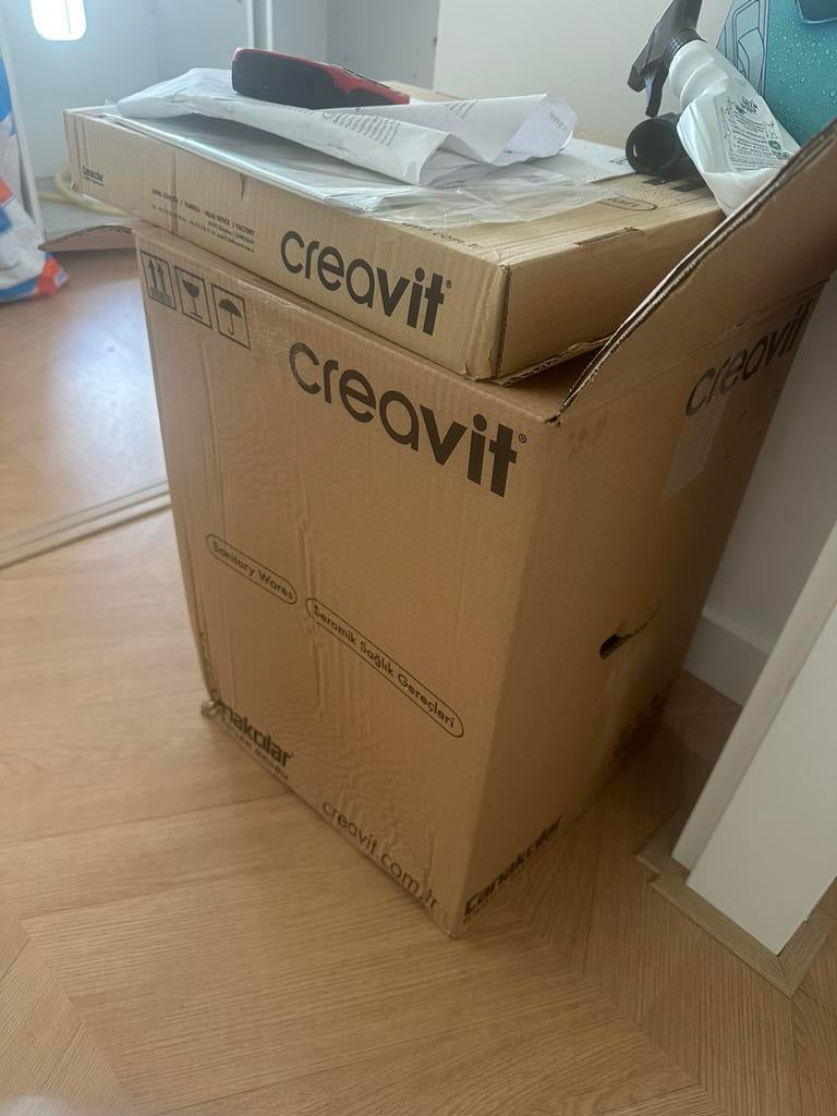 Nieuwe CREAVIT wc pot inclusiefbril + bevestigingen, Ophalen of Verzenden, Nieuw, Toilet