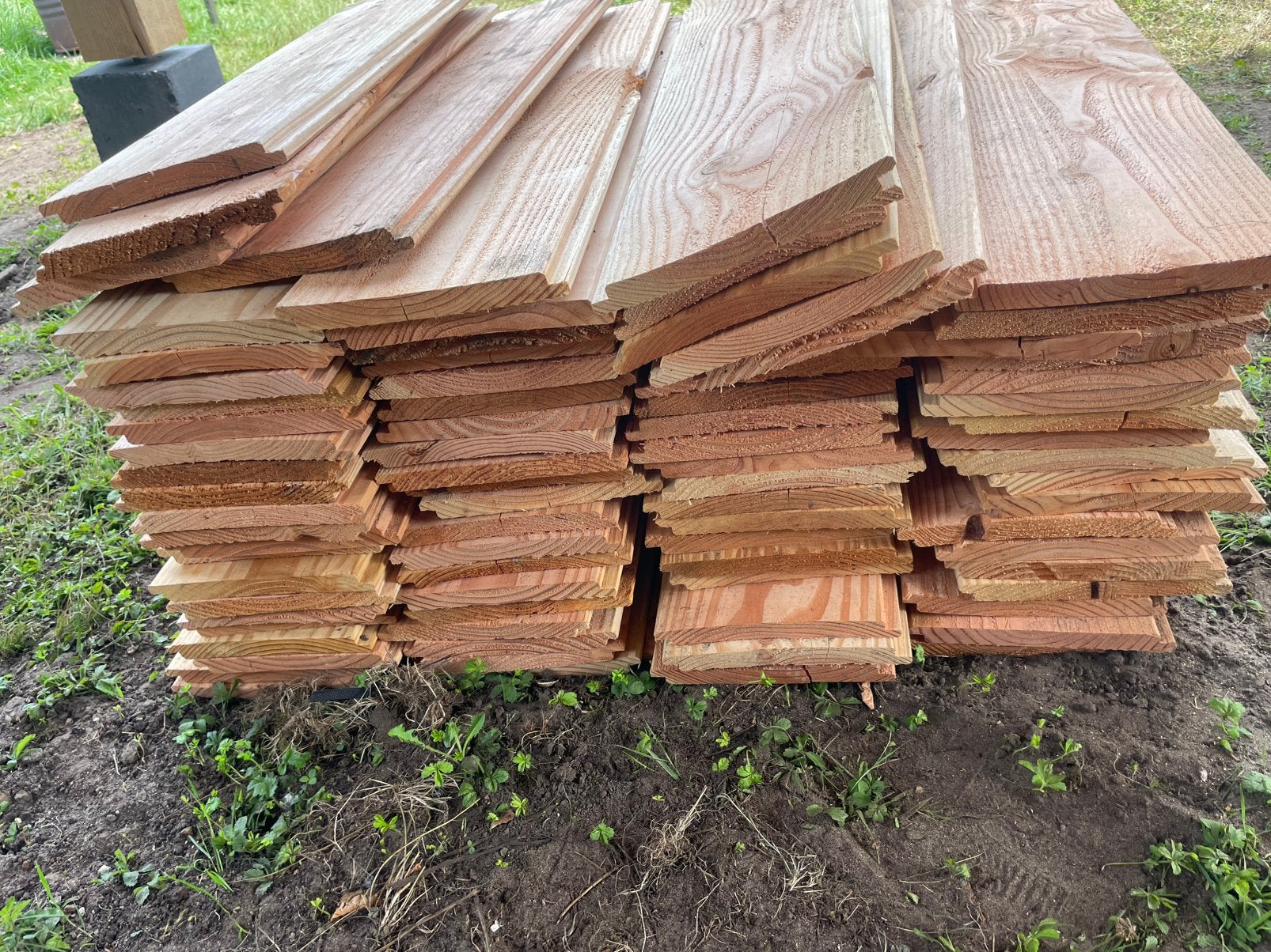 Douglas dakplanken nieuw 75cm lang 20cm breed, Tuin en Terras, Palen, Balken en Planken, Ophalen, Zo goed als nieuw, 250 cm of meer