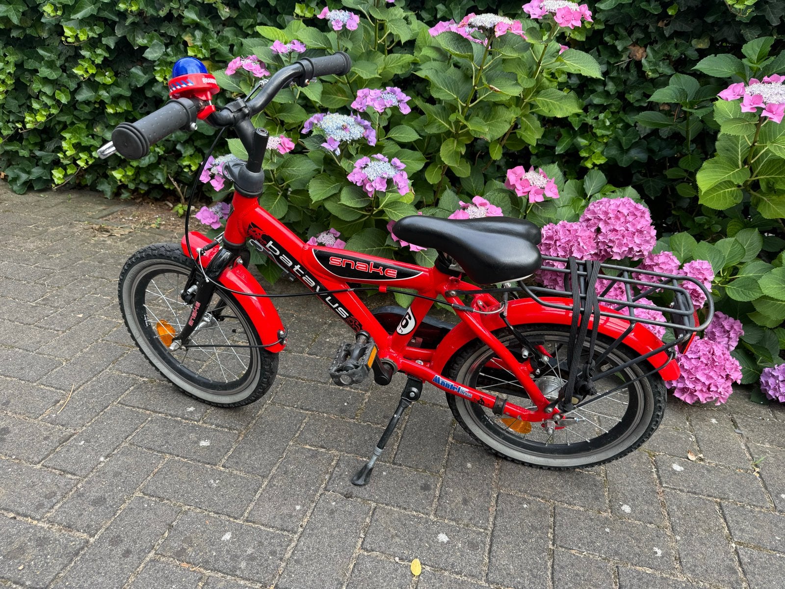 Nette Batavus Snake 16 inch kinderfiets Rood, Ophalen, Gebruikt, Terugtraprem, 16 tot 20 inch