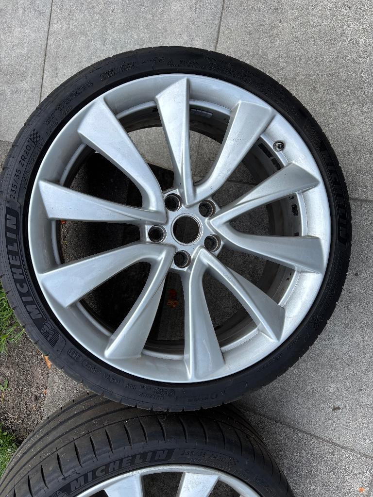20 inch Tesla Model 3 Performance + Michelin Pilot Sport 4S, Auto-onderdelen, Banden en Velgen, Ophalen, Gebruikt, Banden en Velgen